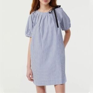 Free Assembly blue stripe dress with pockets